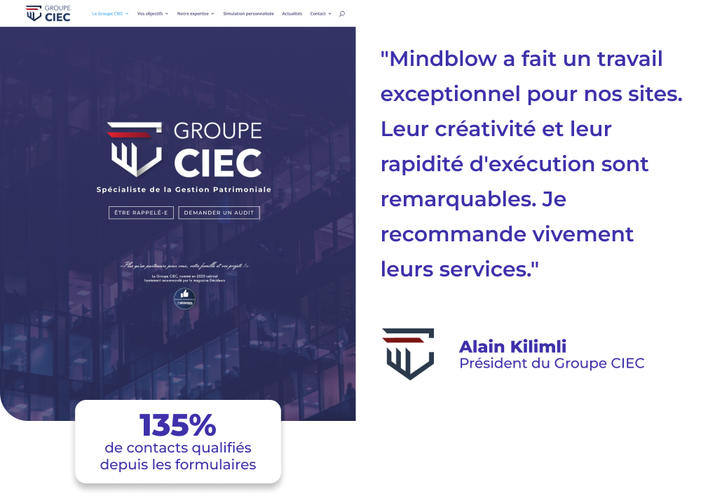 Création site internet par l'agence web Mindblow