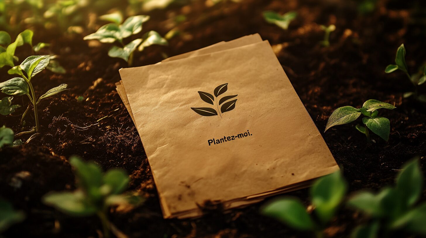packaging révolutionnaire avec le papier à planter, l'exemple le plus respectueux de l'environnement